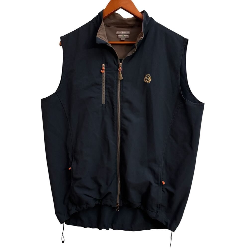Peter Millar Element Vest Navy Full Zip Performance Lightweight Men’s Large